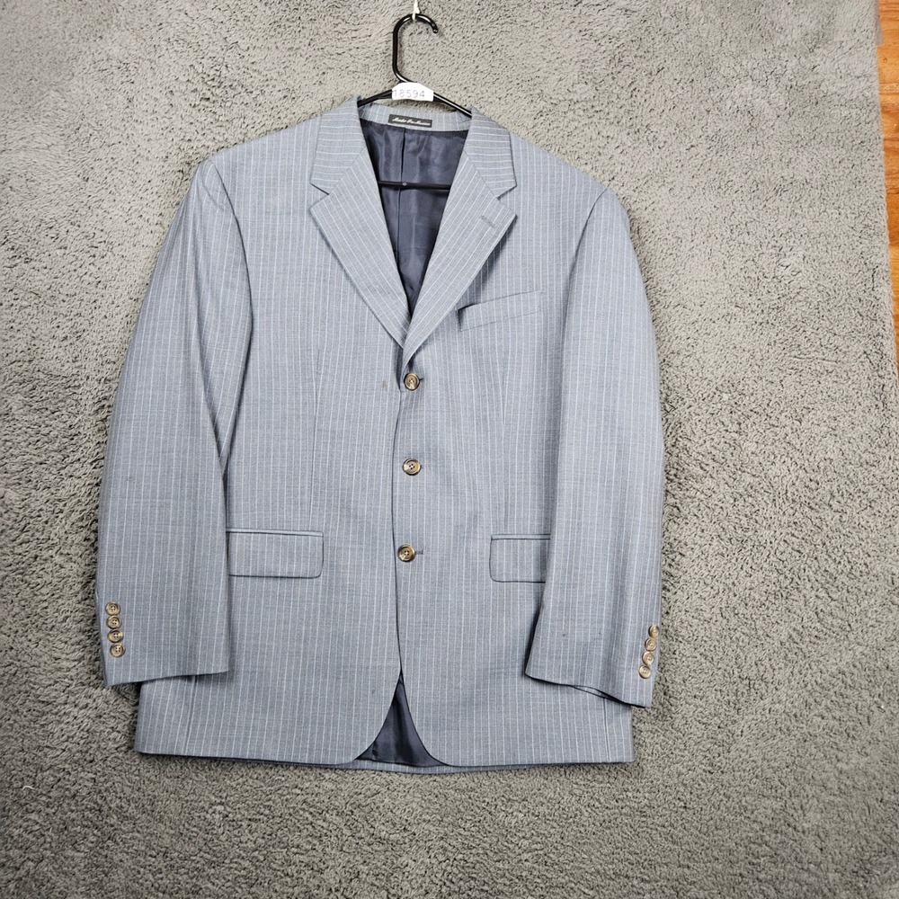 Lauren Ralph‎ Lauren Men Striped Wool Blend Blazer Jacket Size 42R